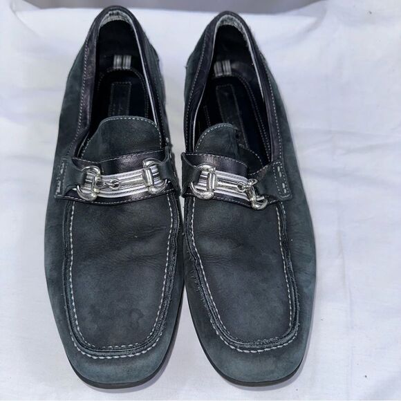 Johnston Murphy  Loafer Men's 8.5 M Black & grey Toe Silver Bit - Picture 3 of 11